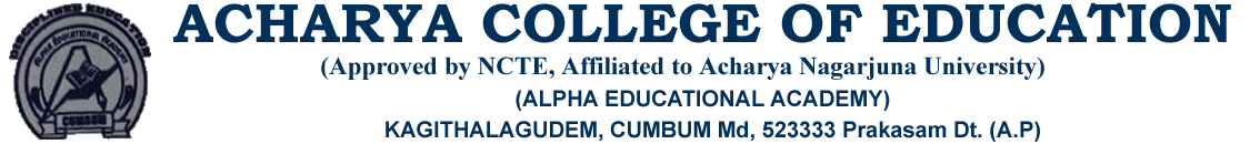 ACHARYA COLLEGE OF EDUCATION